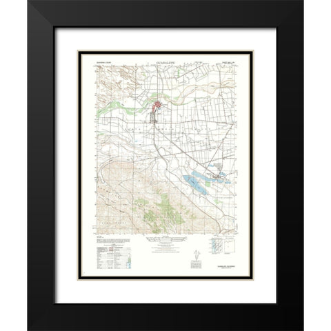 Guadalupe Sheet - US Army 1947 Black Modern Wood Framed Art Print with Double Matting by US Army