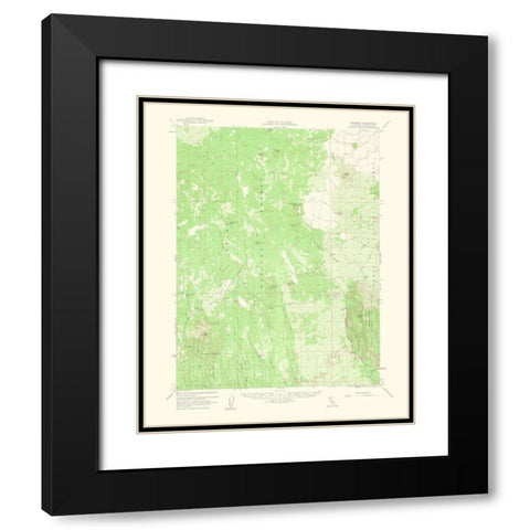 Hambone California Quad - USGS 1963 Black Modern Wood Framed Art Print with Double Matting by USGS