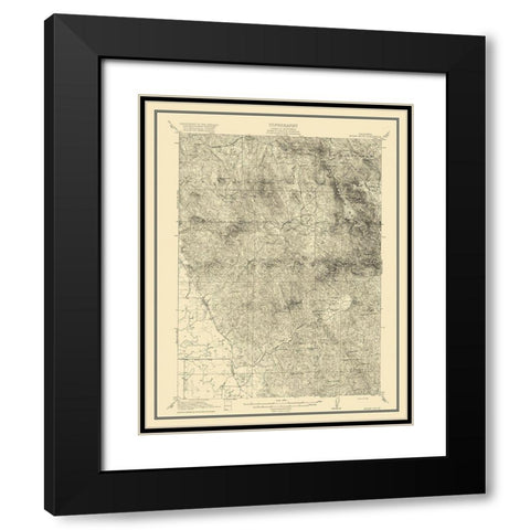 Indian Gulch California Quad - USGS 1920 Black Modern Wood Framed Art Print with Double Matting by USGS