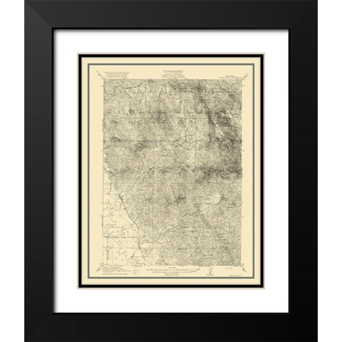 Indian Gulch California Quad - USGS 1920 Black Modern Wood Framed Art Print with Double Matting by USGS