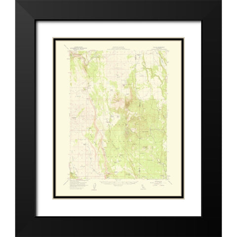 Jellico California Quad - USGS 1959 Black Modern Wood Framed Art Print with Double Matting by USGS