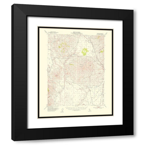 Karlo California Quad - USGS 1955 Black Modern Wood Framed Art Print with Double Matting by USGS