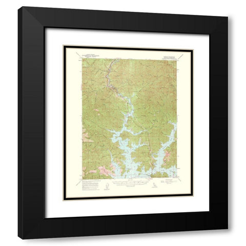 Lamoine California Quad - USGS 1957 Black Modern Wood Framed Art Print with Double Matting by USGS