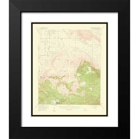 Lake Arrowhead California Quad - USGS 1961 Black Modern Wood Framed Art Print with Double Matting by USGS