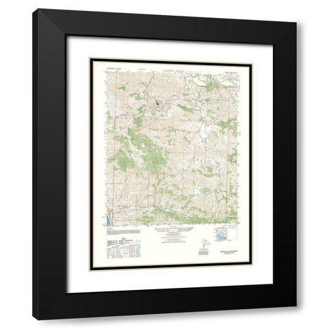 Lompoc Hills Sheet - US Army 1947 Black Modern Wood Framed Art Print with Double Matting by US Army