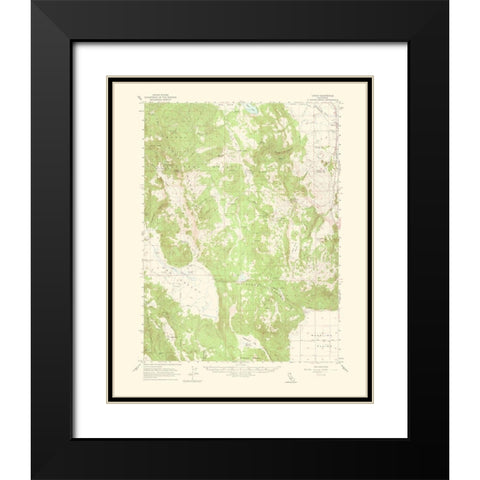 Likely California Quad - USGS 1964 Black Modern Wood Framed Art Print with Double Matting by USGS