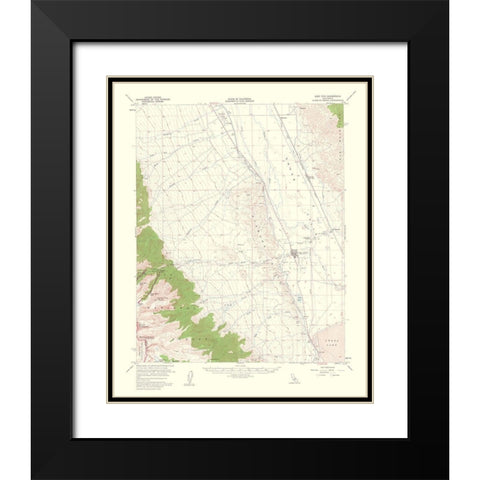 Lone Pine California Quad - USGS 1962 Black Modern Wood Framed Art Print with Double Matting by USGS