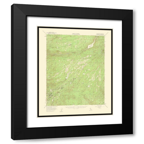 Long Barn California Quad - USGS 1962 Black Modern Wood Framed Art Print with Double Matting by USGS