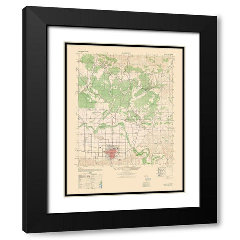 Lompoc Sheet - US Army 1947 Black Modern Wood Framed Art Print with Double Matting by US Army