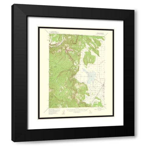 Macdoel California Quad - USGS 1954 Black Modern Wood Framed Art Print with Double Matting by USGS