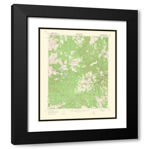 Markleeville California Quad - USGS 1964 Black Modern Wood Framed Art Print with Double Matting by USGS