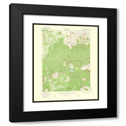 Medicine Lake California Quad - USGS 1953 Black Modern Wood Framed Art Print with Double Matting by USGS