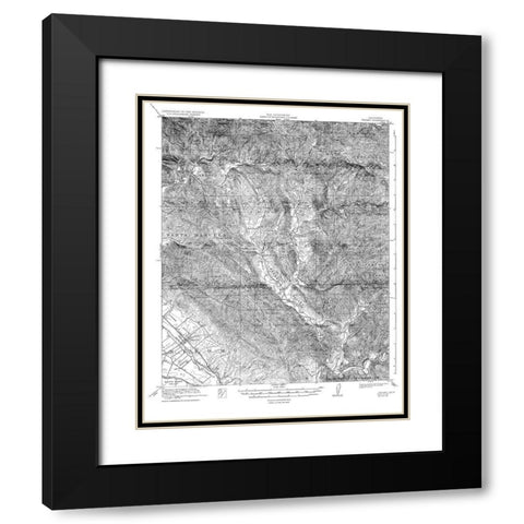 Nipomo California Quad - USGS 1922 Black Modern Wood Framed Art Print with Double Matting by USGS