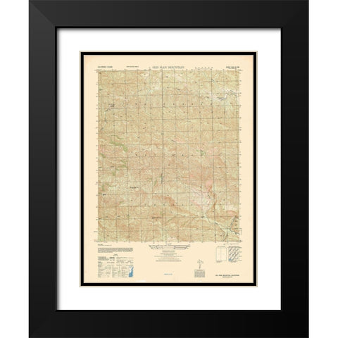 Old Man Mountain Sheet - US Army 1944 Black Modern Wood Framed Art Print with Double Matting by US Army