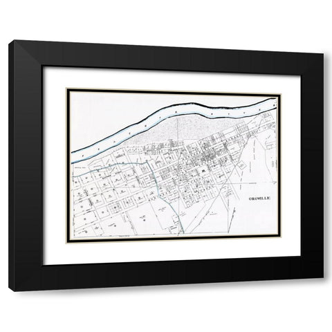 Oroville California Landowner - Edmunds 1878 Black Modern Wood Framed Art Print with Double Matting by Edmunds