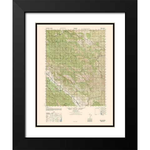 Orrs Sheet - US Army 1944 Black Modern Wood Framed Art Print with Double Matting by US Army