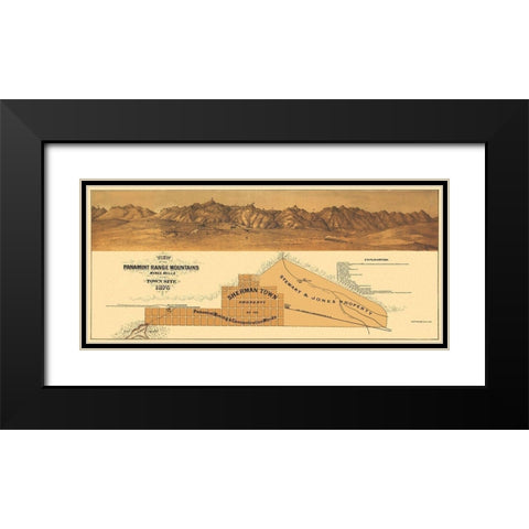 Panamint Range Mountains California - Britton Black Modern Wood Framed Art Print with Double Matting by Britton