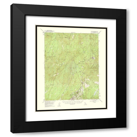Paradise California Quad - USGS 1961 Black Modern Wood Framed Art Print with Double Matting by USGS