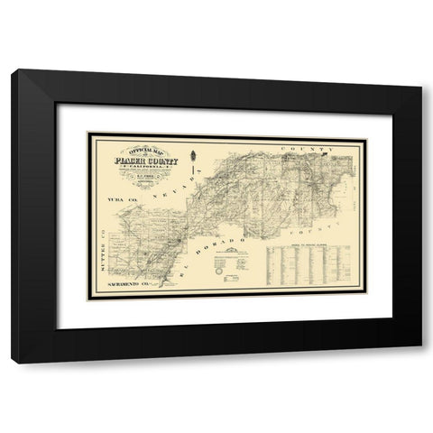Placer California Landowner - Uren 1887 Black Modern Wood Framed Art Print with Double Matting by Uren