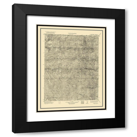 Preston Peak California Quad - USGS 1922 Black Modern Wood Framed Art Print with Double Matting by USGS