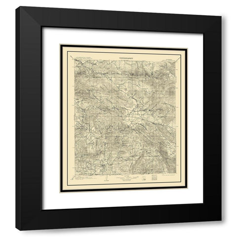 Ramona California Quad - USGS 1903 Black Modern Wood Framed Art Print with Double Matting by USGS