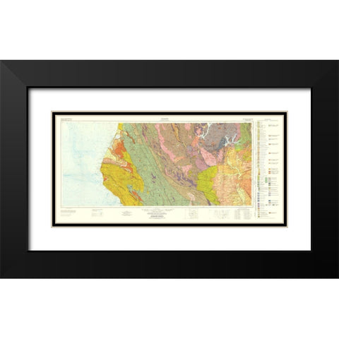 Redding Sheet California Mines- Strand 1957 Black Modern Wood Framed Art Print with Double Matting by Strand