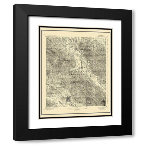 San Luis Obispo California Sheet - USGS 1897 Black Modern Wood Framed Art Print with Double Matting by USGS