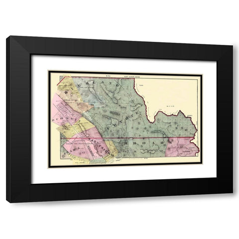 Santa Clara  South Central California - Thomas Black Modern Wood Framed Art Print with Double Matting by Thomas