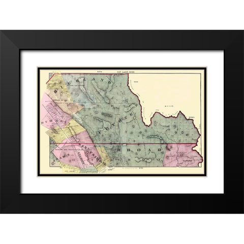 Santa Clara  South Central California - Thomas Black Modern Wood Framed Art Print with Double Matting by Thomas