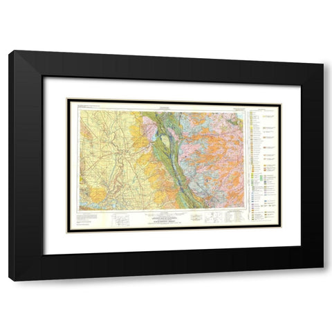 Sacramento Sheet California Mines - Strand 1961 Black Modern Wood Framed Art Print with Double Matting by Strand