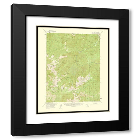 Scott Bar California Quad - USGS 1956 Black Modern Wood Framed Art Print with Double Matting by USGS