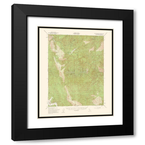 Ship Mountain California Quad - USGS 1962 Black Modern Wood Framed Art Print with Double Matting by USGS