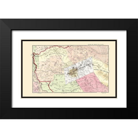 Sonoma  Central California Landowner Black Modern Wood Framed Art Print with Double Matting by Thompson