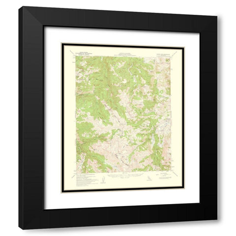 Sonora Pass California Quad - USGS 1961 Black Modern Wood Framed Art Print with Double Matting by USGS
