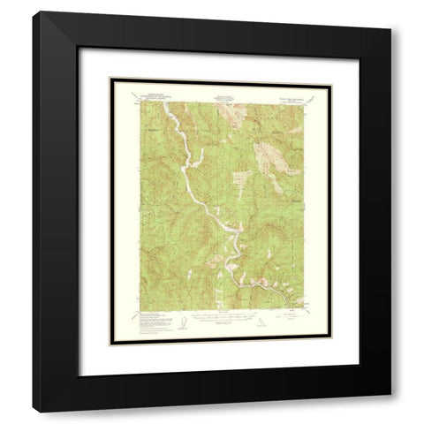 Tactah Creek California Quad - USGS 1961 Black Modern Wood Framed Art Print with Double Matting by USGS