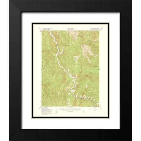 Tactah Creek California Quad - USGS 1961 Black Modern Wood Framed Art Print with Double Matting by USGS