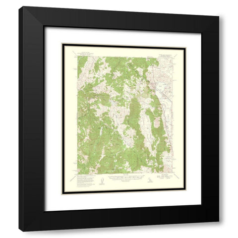 Topaz Lake California Nevada Quad - USGS 1956 Black Modern Wood Framed Art Print with Double Matting by USGS