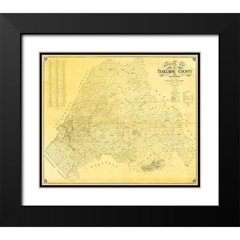 Tuolumne California Landowner - Segerstrom 1907 Black Modern Wood Framed Art Print with Double Matting by Segerstrom