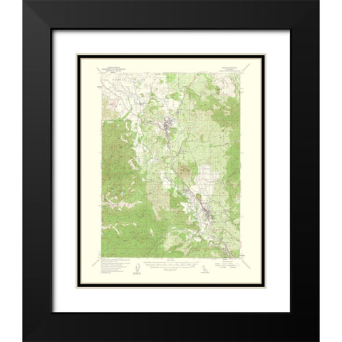 Weed California Quad - USGS 1954 Black Modern Wood Framed Art Print with Double Matting by USGS