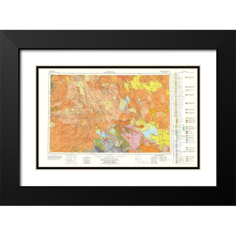 Westwood Sheet - Lydon 1960 Black Modern Wood Framed Art Print with Double Matting by Lydon