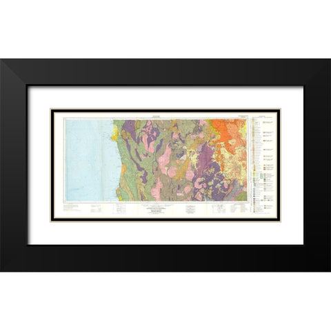 Weed Sheet California Mines - Strand 1957 Black Modern Wood Framed Art Print with Double Matting by Strand