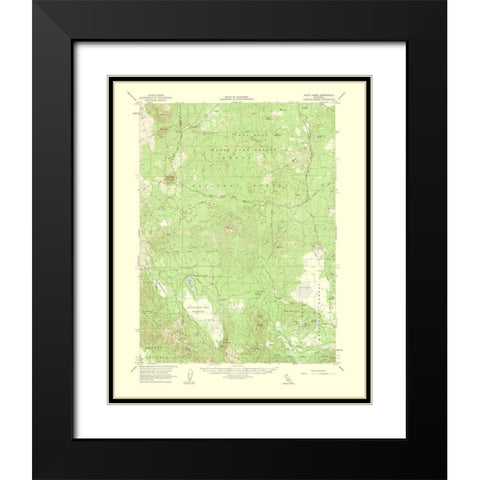 White Horse California Quad - USGS 1956 Black Modern Wood Framed Art Print with Double Matting by USGS