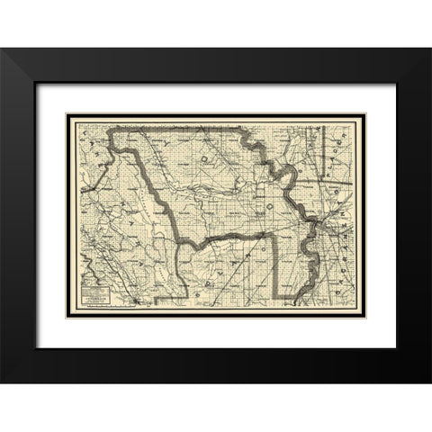 Yolo California - Weber 1914 Black Modern Wood Framed Art Print with Double Matting by Weber