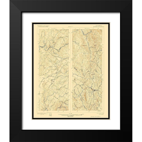 Mother Lode District California 1 of 2 Sheet Black Modern Wood Framed Art Print with Double Matting by USGS