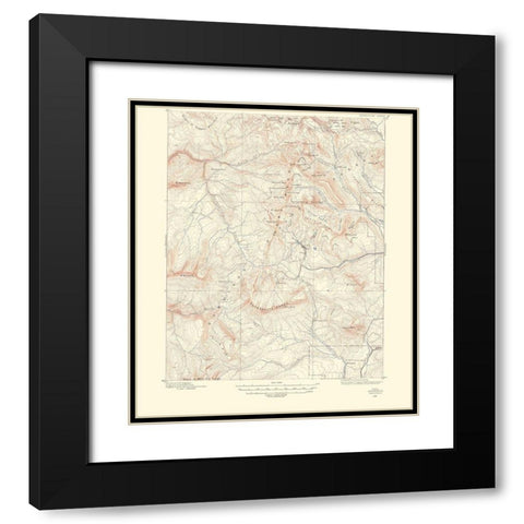 Anthracite Colorado Sheet - USGS 1956 Black Modern Wood Framed Art Print with Double Matting by USGS