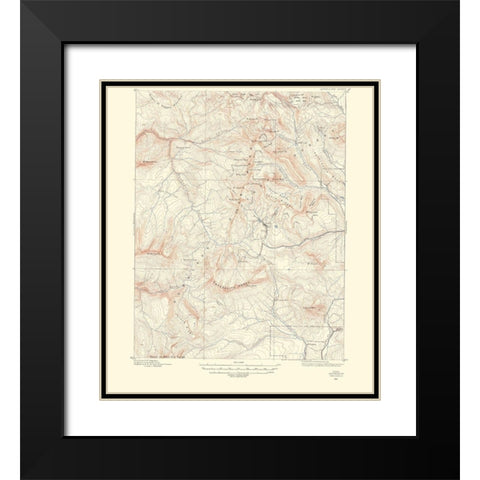 Anthracite Colorado Sheet - USGS 1956 Black Modern Wood Framed Art Print with Double Matting by USGS