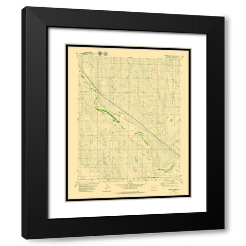 Barron Creek Colorado Quad - USGS 1979- 23 x 29.66 Black Modern Wood Framed Art Print with Double Matting by USGS