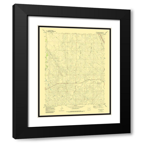 Beuck Draw Colorado Quad- USGS 1970 Black Modern Wood Framed Art Print with Double Matting by USGS