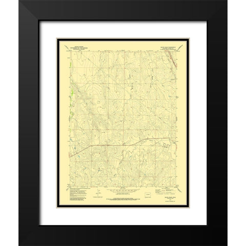 Beuck Draw Colorado Quad- USGS 1970 Black Modern Wood Framed Art Print with Double Matting by USGS