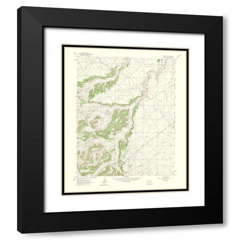 Beulah Colorado Quad - USGS 1965 Black Modern Wood Framed Art Print with Double Matting by USGS